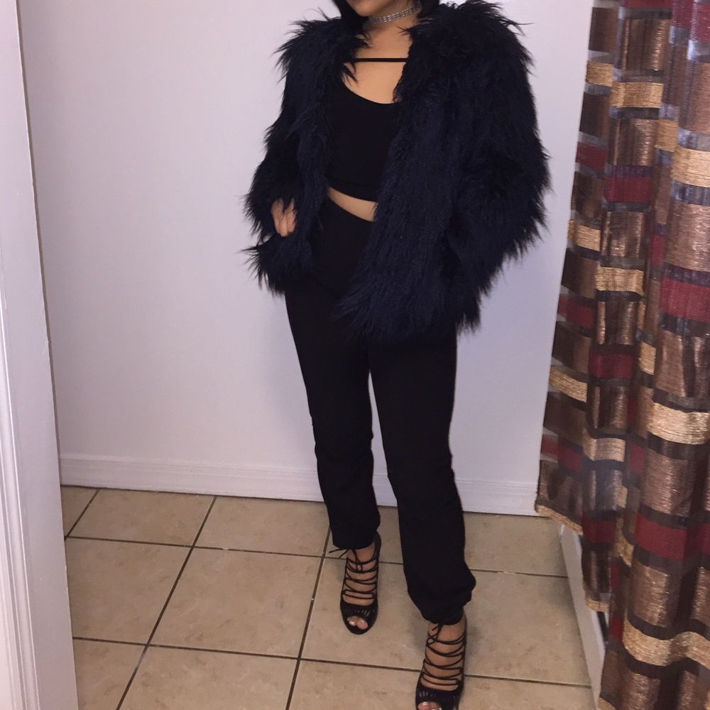 COPY - Dark blue fuzzy jacket